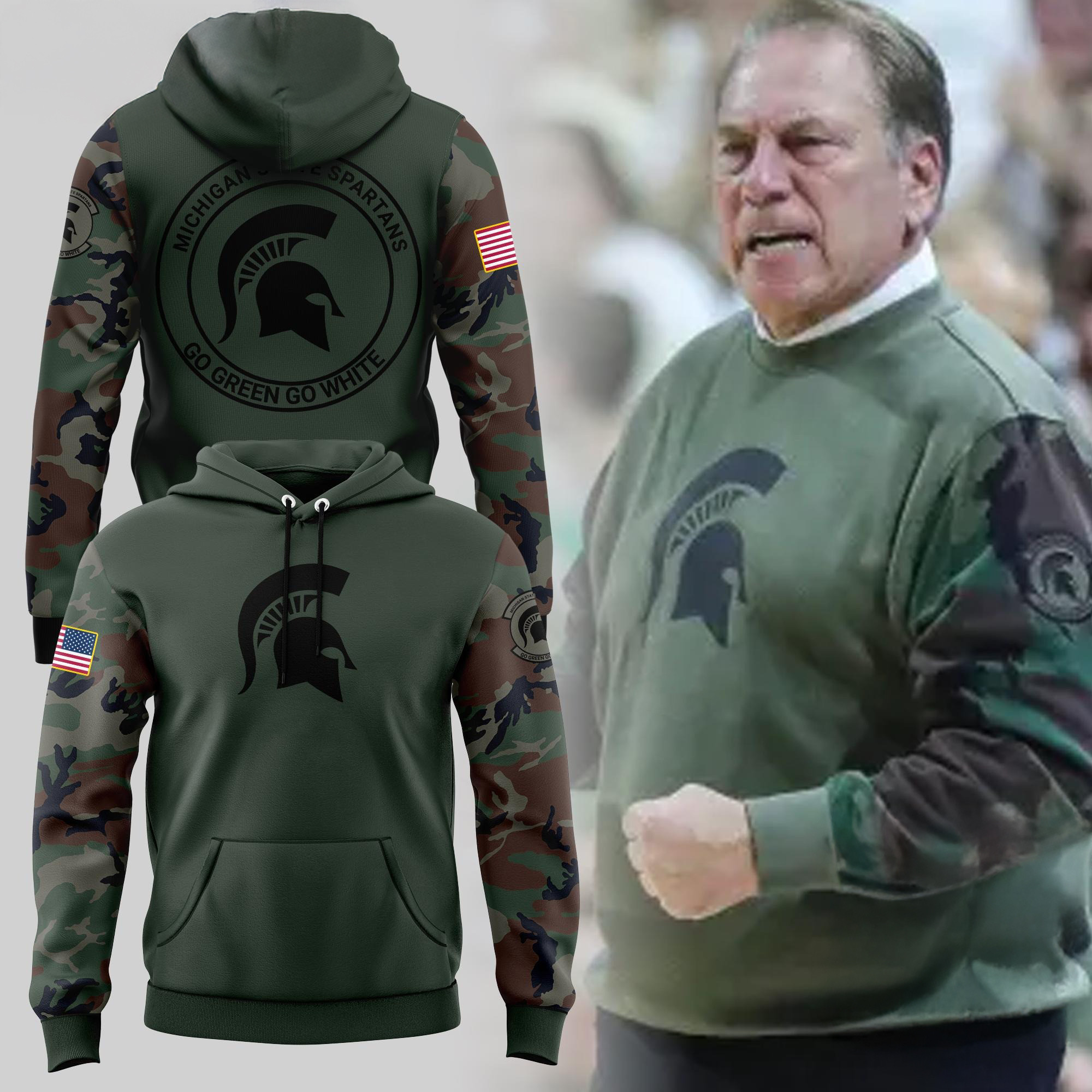 Michigan State Spartans Limited Edition Veteran Camo Hoodie Gift For Basketball Lover