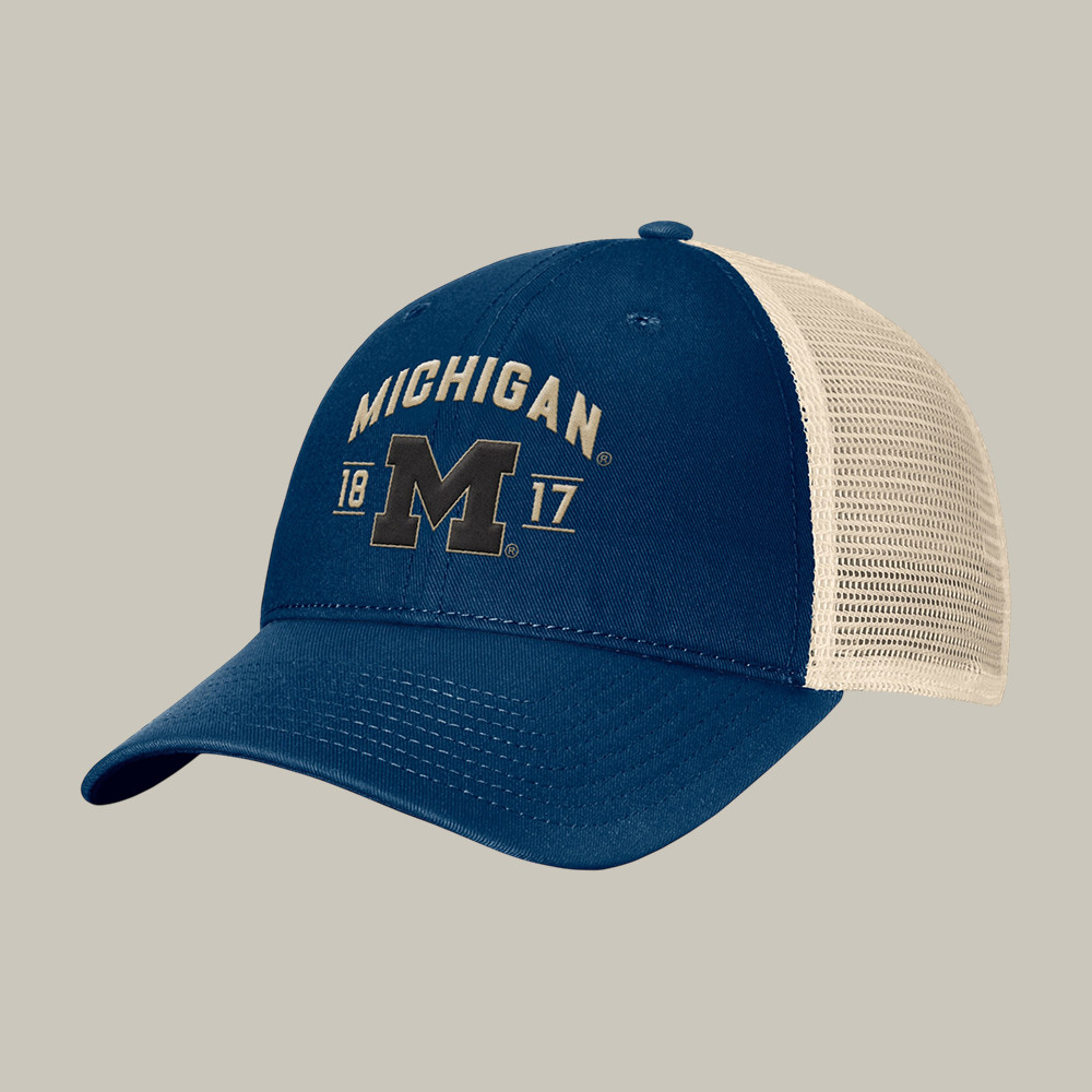 Michigan Wolverines 18 17 Basketball Trucker Hat March Madness Final Four Cap Gift For Dad