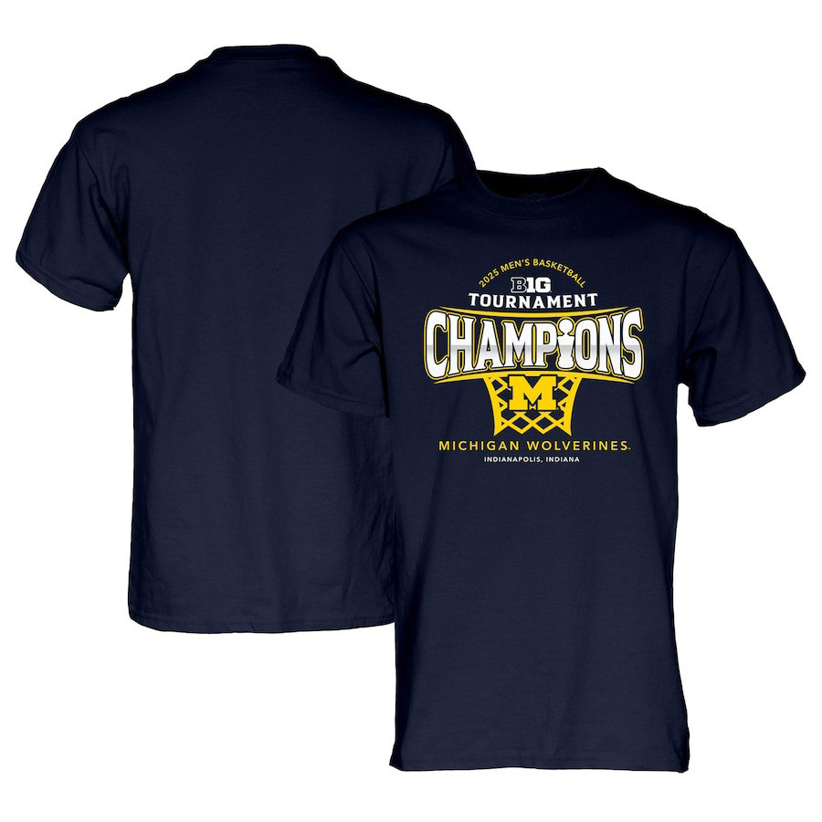 Michigan Wolverines 2025 Big Ten Men's Basketball Champions Tee Shirt Best Gifts For Fans