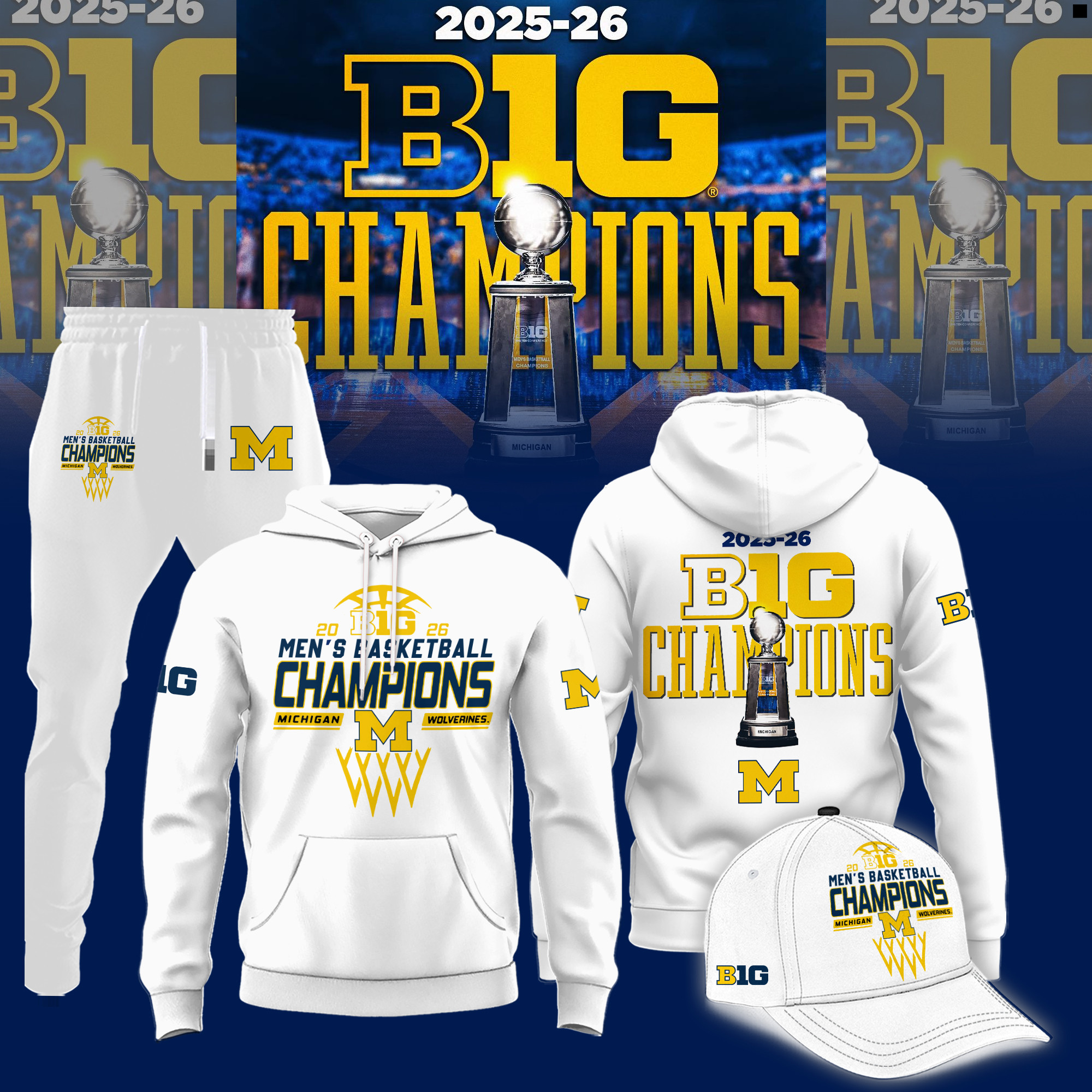 Michigan Wolverines 2026 Basketball Final Four Hoodie Big Champions Apparel Best Fan Gift