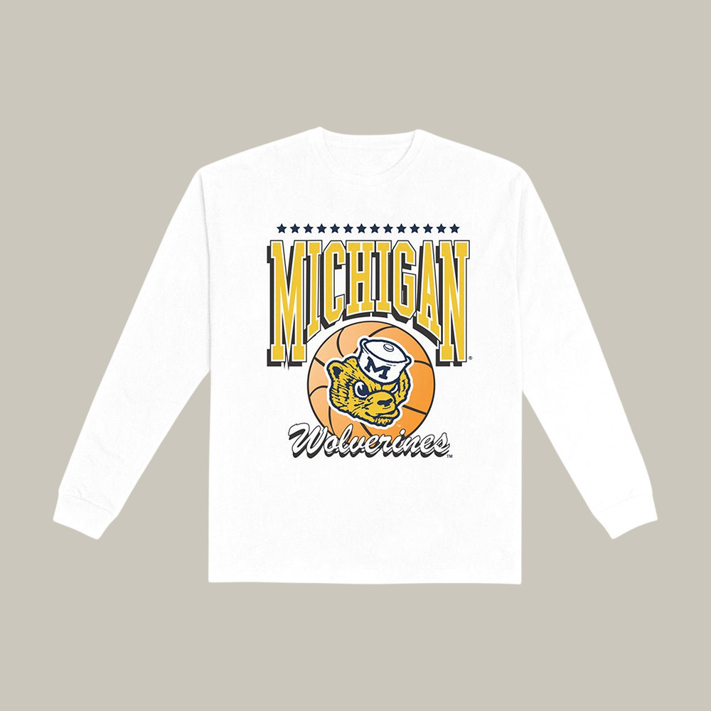 Michigan Wolverines 2026 Basketball Final Four Long Sleeve Shirt Game Day Clothing Fan Gear
