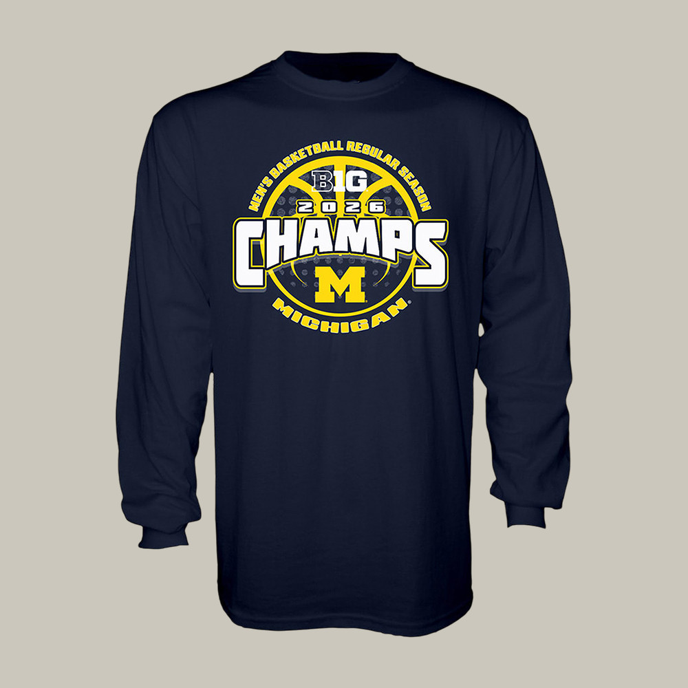 Michigan Wolverines 2026 Basketball Long Sleeve Shirt 2026 Basketball Champions Merch