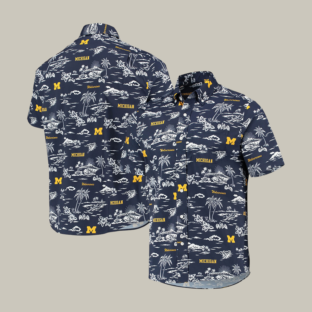 Michigan Wolverines 2026 Final Four Button Up Shirt Michigan Wolverines Merch Basketball Gear