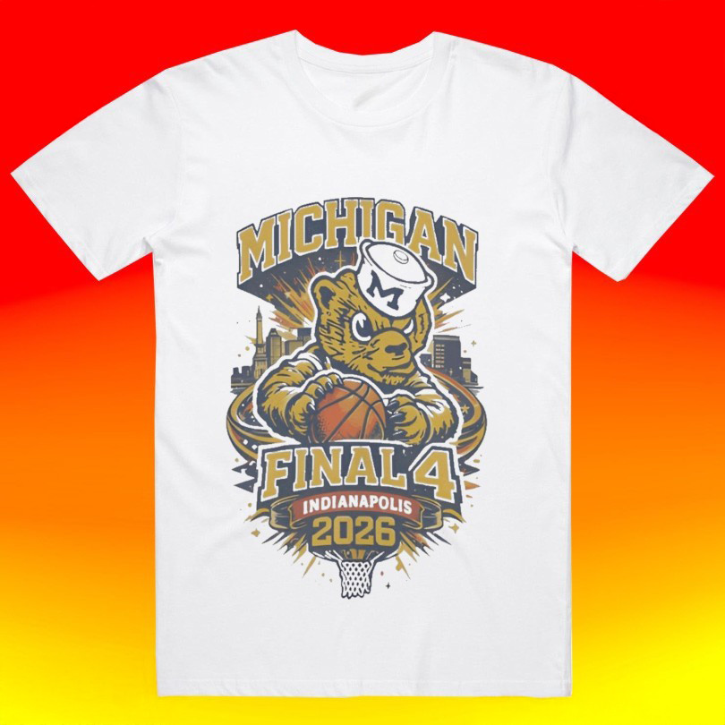 Michigan Wolverines 2026 Final Four T-Shirt Basketball Clothes Game Day Gift For Brother