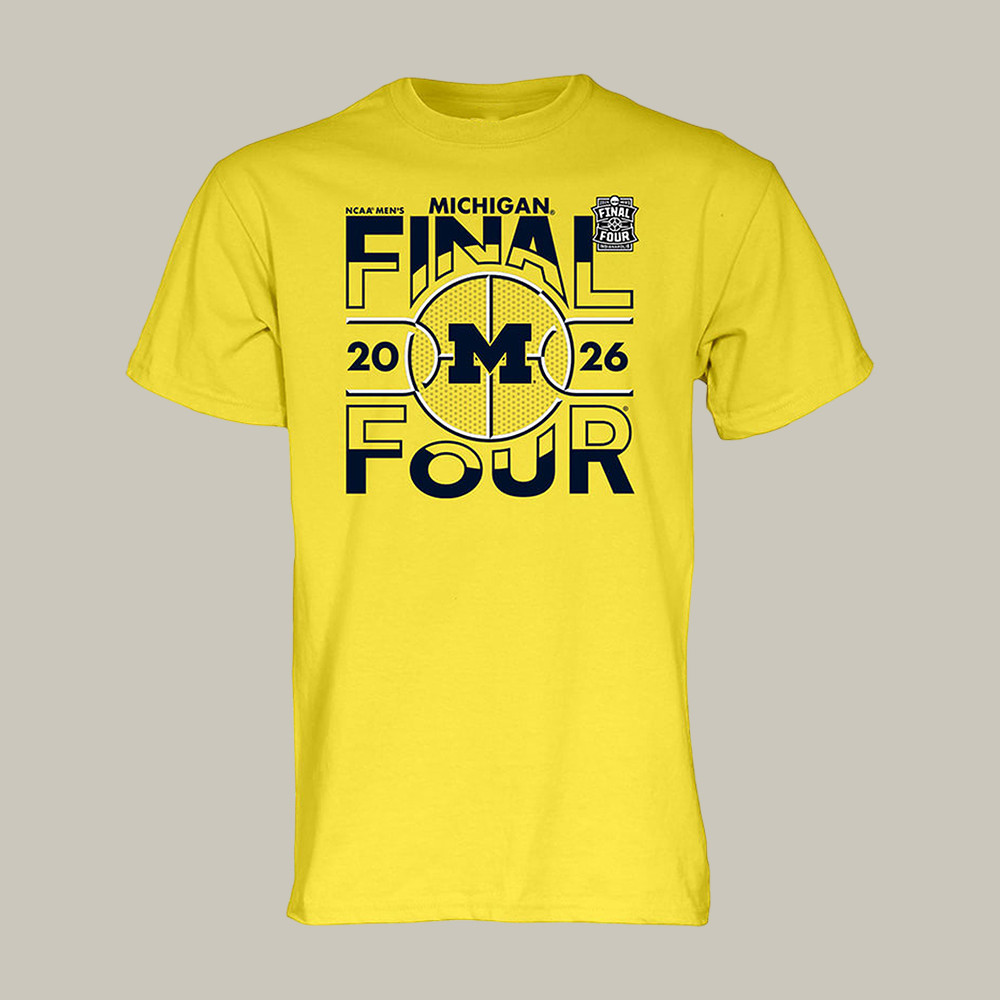 Michigan Wolverines 2026 Final Four T-Shirt March Madness Clothes Basketball Gear