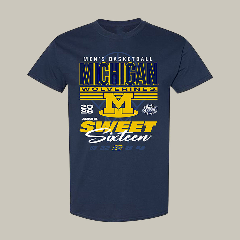 Michigan Wolverines 2026 Men's NCAA Basketball T-Shirt Michigan Wolverines Merch Gift For Coworker