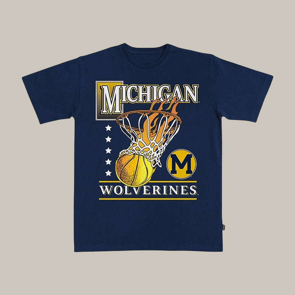 Michigan Wolverines 2026 NCAA Basketbal T-Shirt March Madness Final Four Clothes Gift For Fans