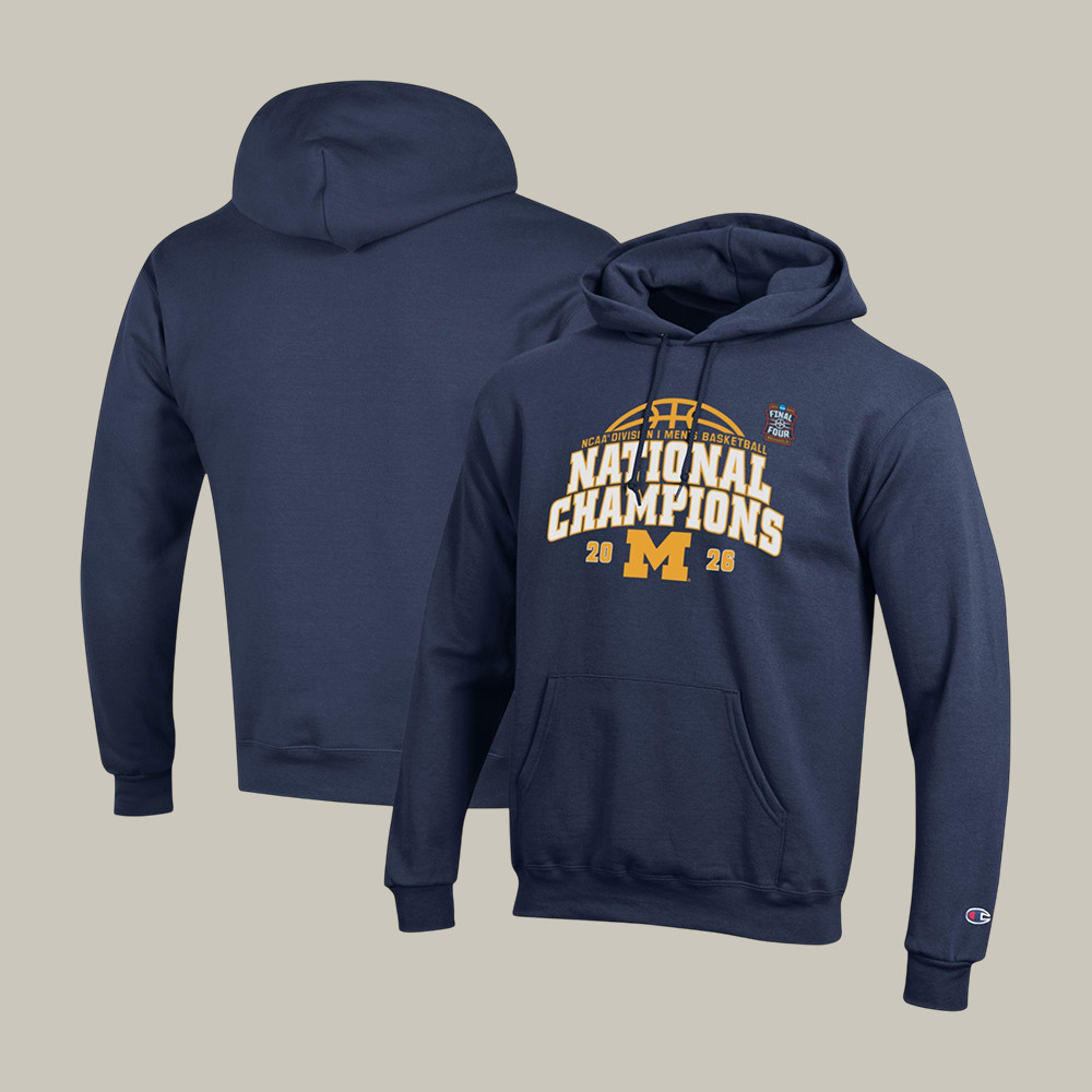 Michigan Wolverines 2026 NCAA Basketball Champions Hoodie 2026 Final Four Apparel