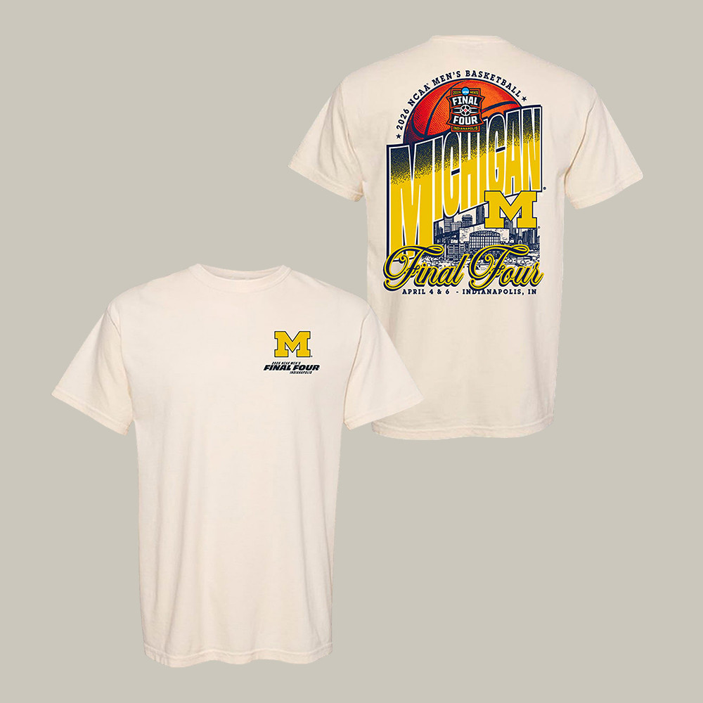 Michigan Wolverines 2026 NCAA Men's Basketball Final Four T-Shirt Basketball Lover Clothes Gift For Fans