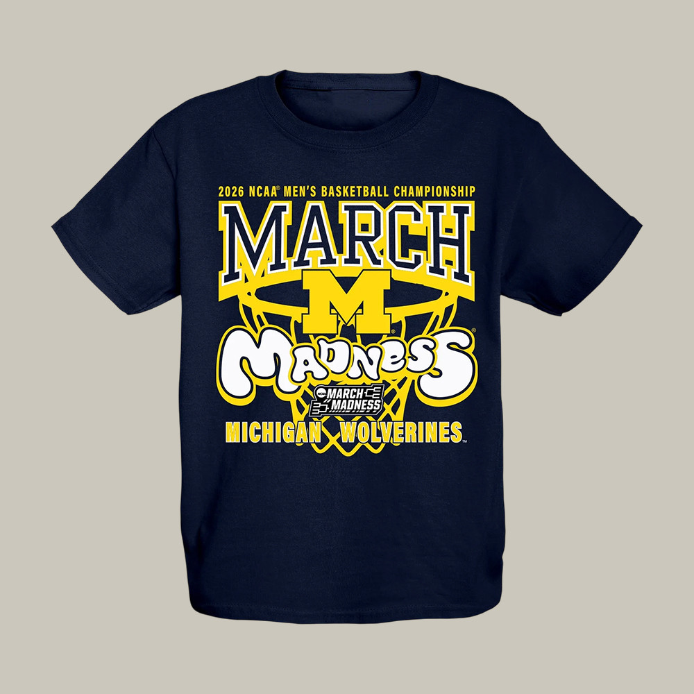 Michigan Wolverines 2026 NCAA Men's Basketball T-Shirt March Madness Bracket Shirt Gift For Fans