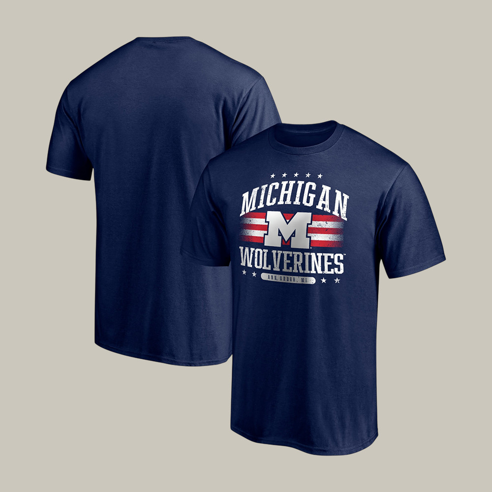 Michigan Wolverines Americana T-Shirt Basketball March Madness Final Four Shirt Fan Gift