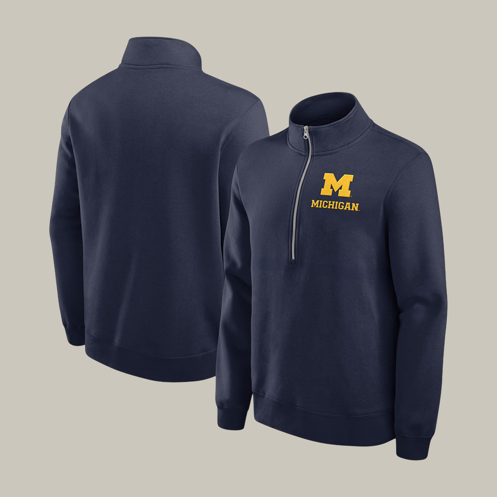 Michigan Wolverines Basketball Final Four Quarter Zip Sweatshirt Michigan Wolverines Apparel