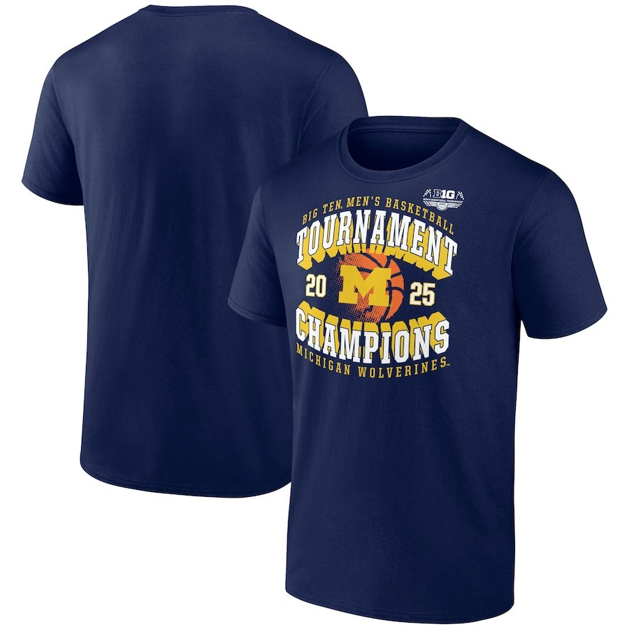 Michigan Wolverines Big Ten Champions 2025 Shirt Men's Basketball Tournament Championship