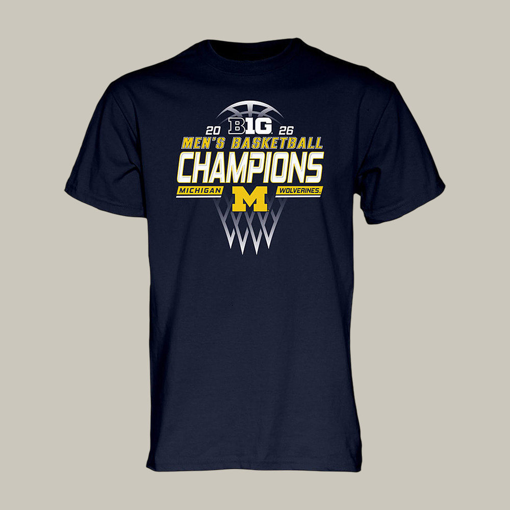 Michigan Wolverines Big Ten Men's Basketball Regular Season Champions T-Shirt 2026 Final Four Merch