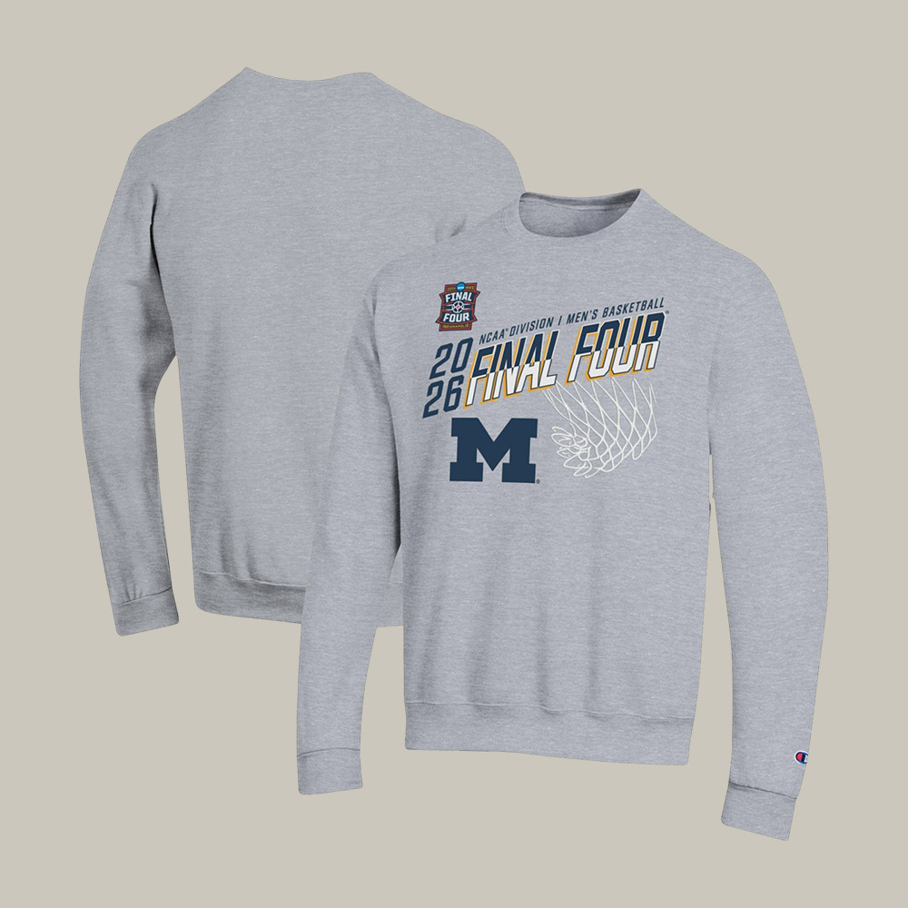 Michigan Wolverines Champion NCAA Men's Basketball Sweatshirt March Madness Final Four Merch