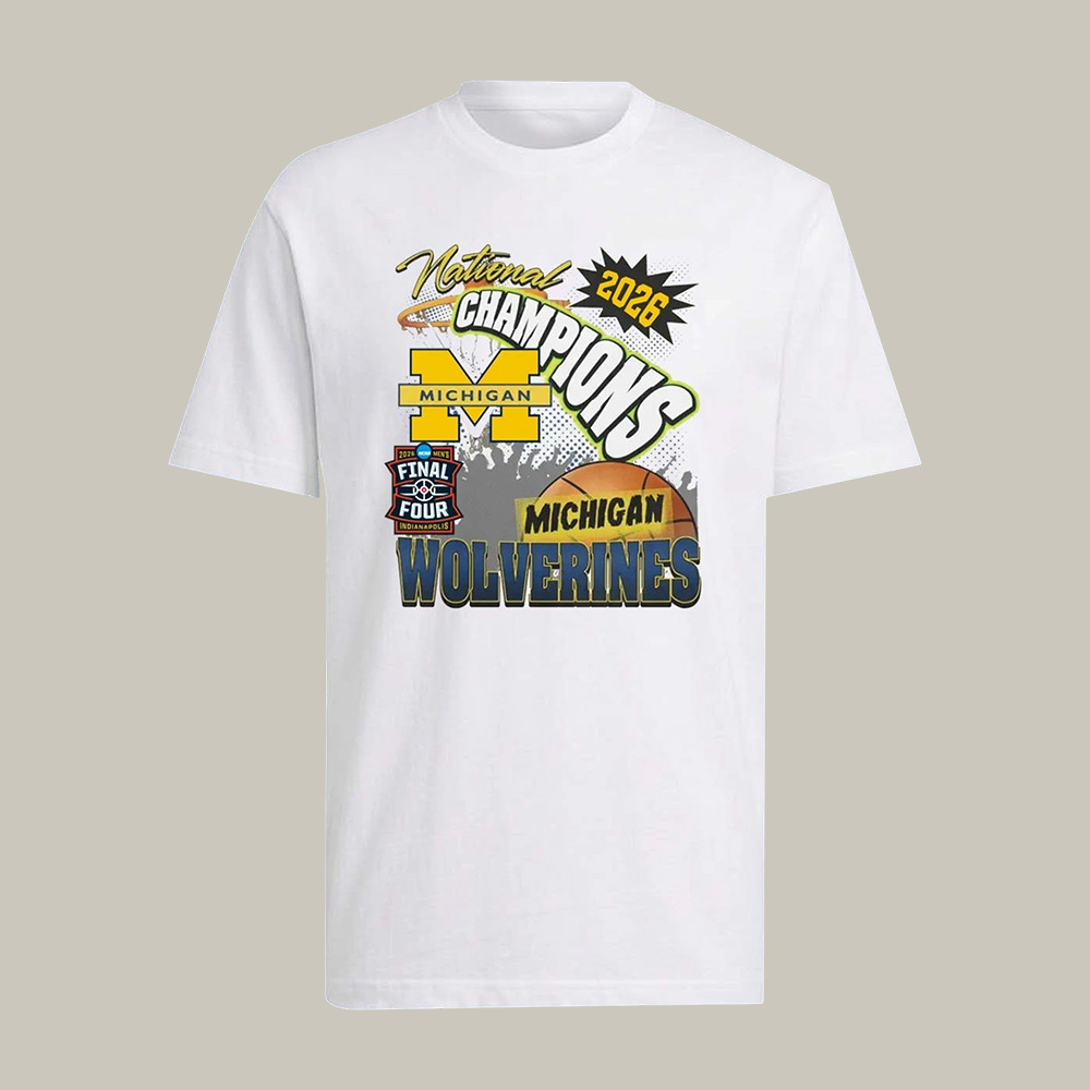 Michigan Wolverines Champions NCAA Men's Basketball T-Shirt Game Day Clothing Present For Fans