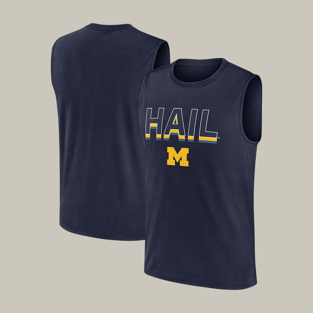 Michigan Wolverines Hail Basketball Sleeveless Shirt Michigan Wolverines Clothes Gift For Husband