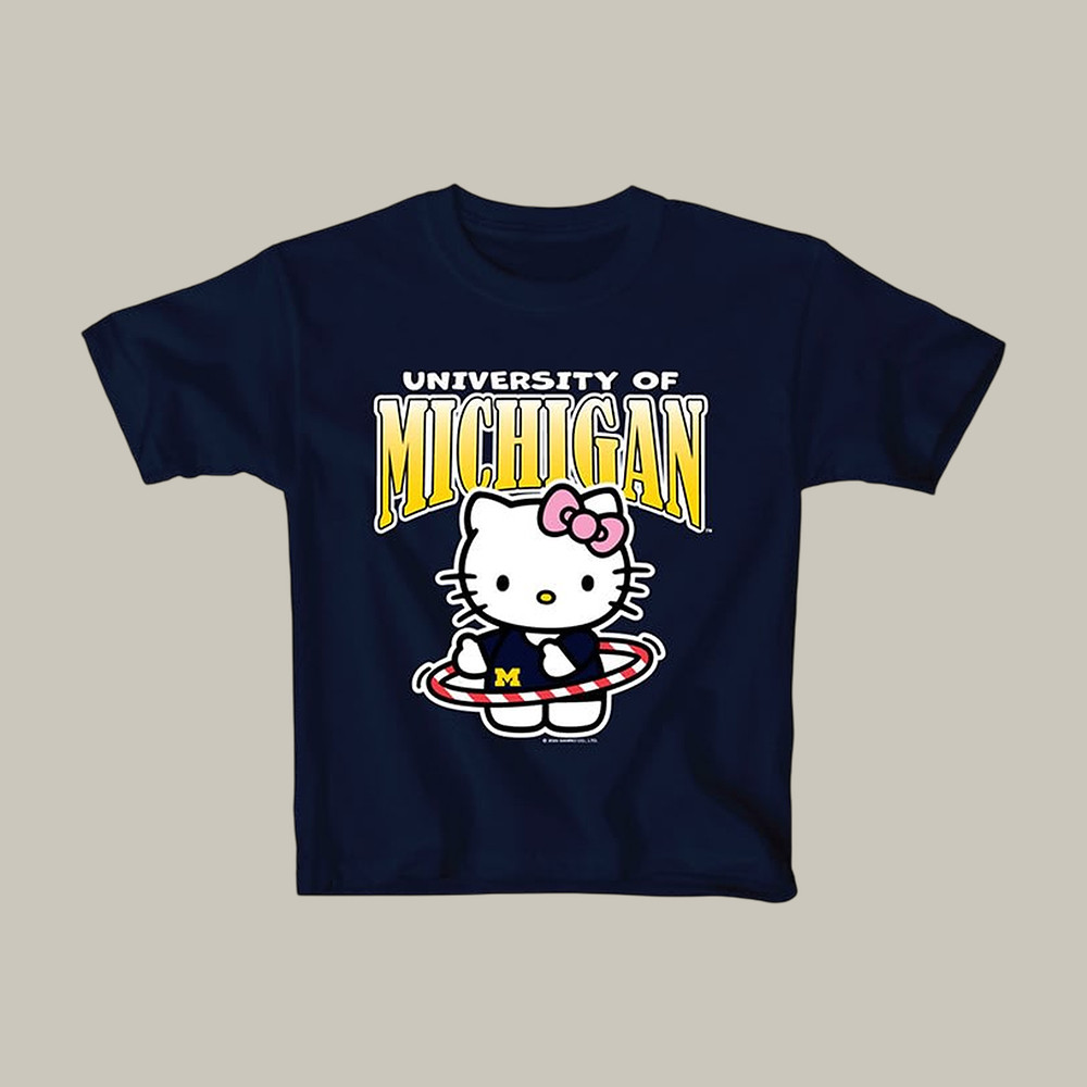 Michigan Wolverines Hello Kitty Team T-Shirt Michigan Wolverines Final Four Shirt