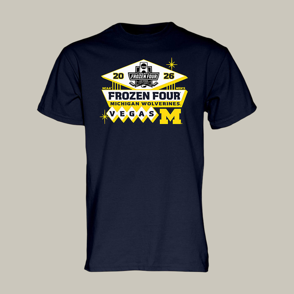 Michigan Wolverines Men's Ice Hockey Frozen Four Bound T-Shirt Game Day Shirt Fan Gear