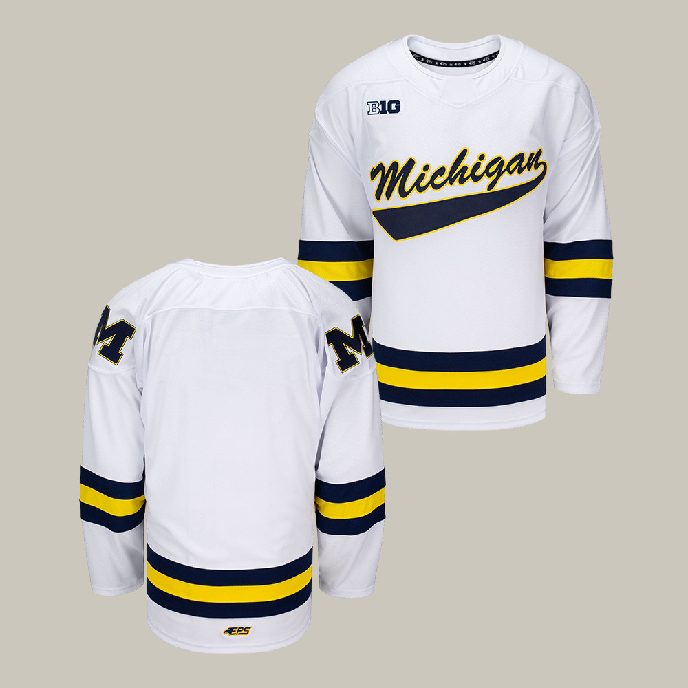 Michigan Wolverines Men's Ice Hockey Jersey 2026 Big Ten Tournament Champions Merch Fan Gear