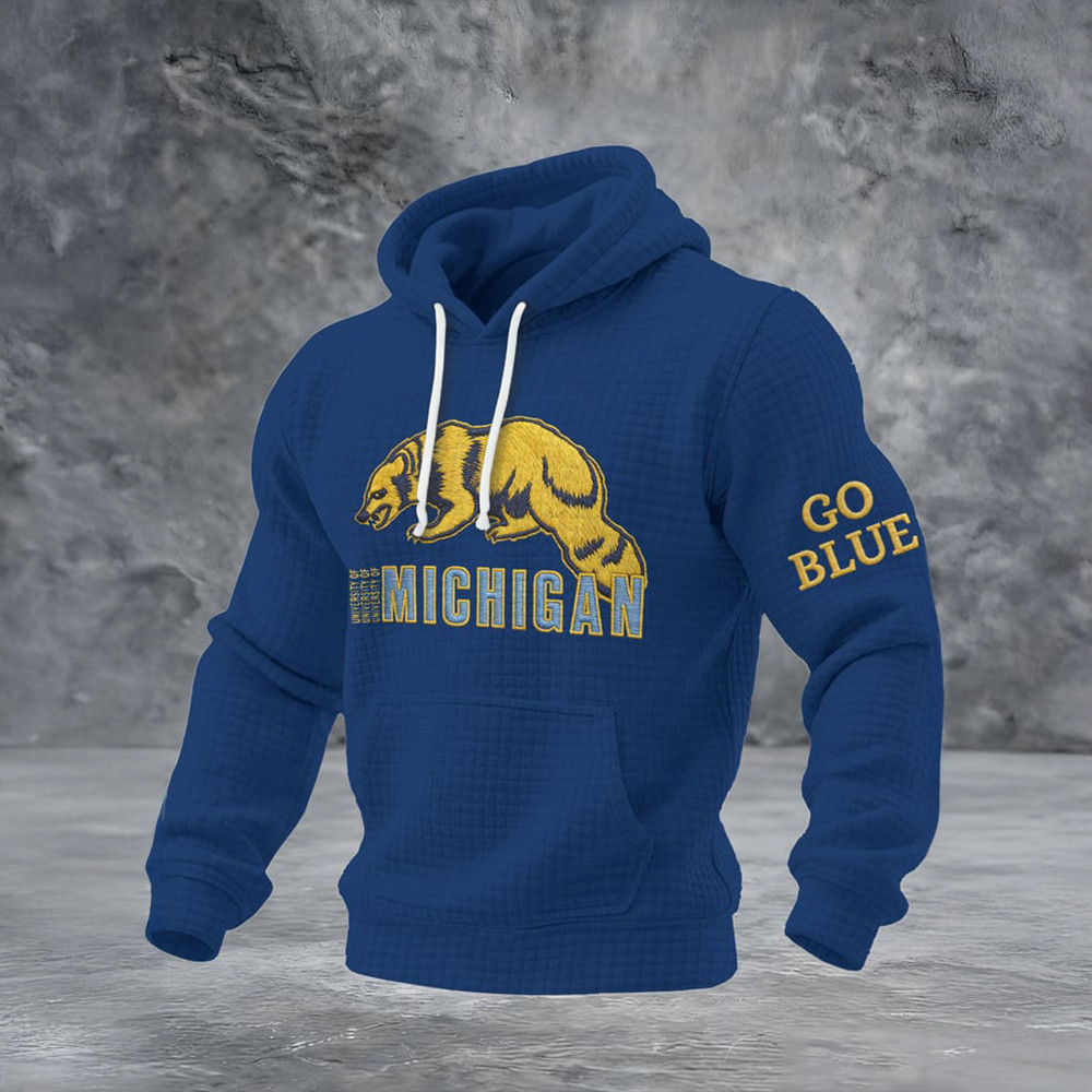Michigan Wolverines Merch Go Blue Hoodie Basketball Gifts For Big Blue