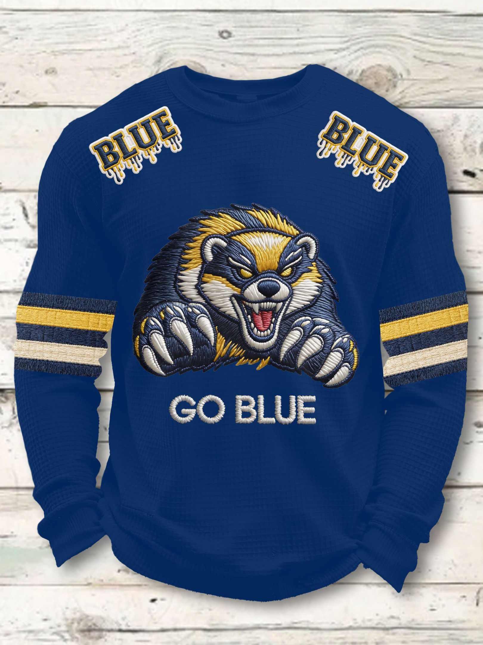 Michigan Wolverines Merch Go Blue Long Sleeve Shirt Gift Ideas For Michigan Wolverines Fans