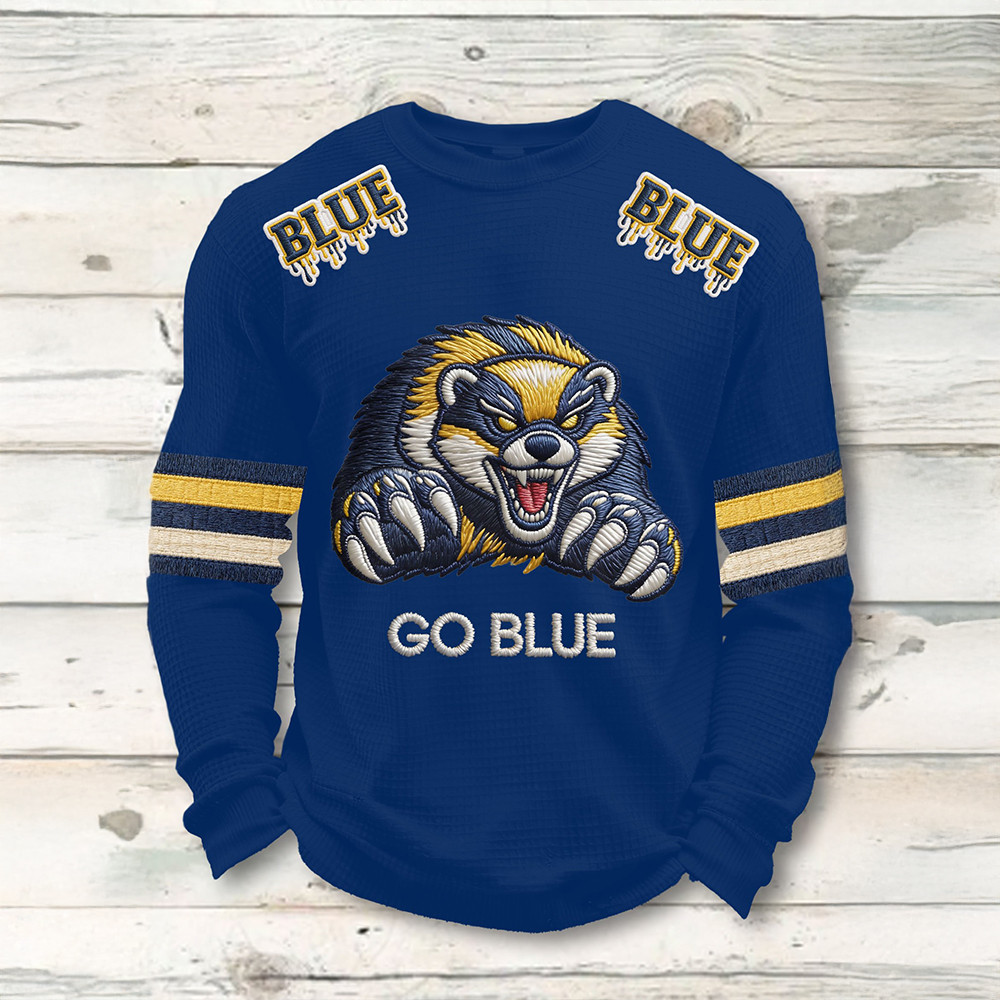 Michigan Wolverines Merch Go Blue Sweatshirt Game Day Gifts For Boyfriend