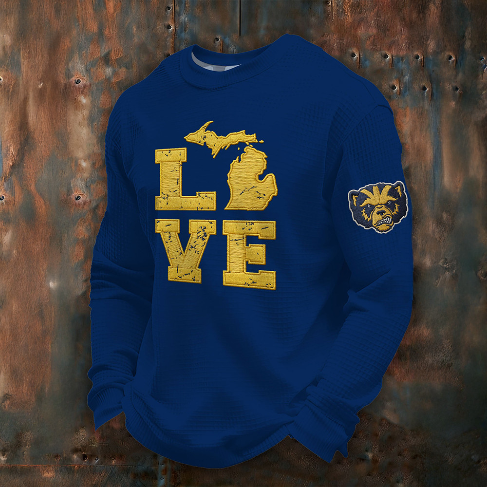 Michigan Wolverines Merch Love Basketball Long Sleeve Shirt Game Day Gifts For Him
