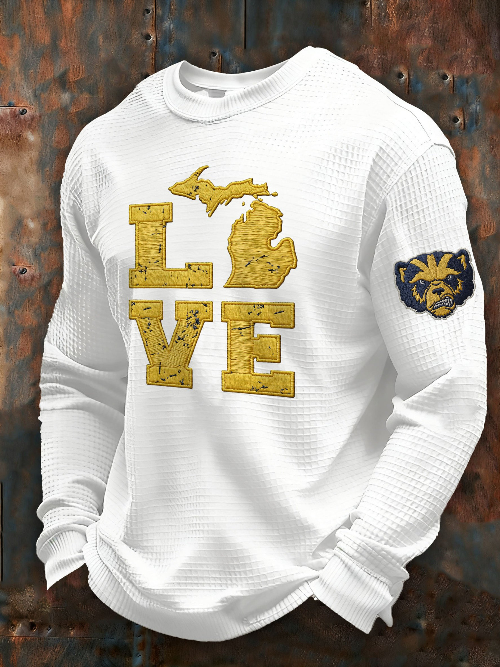 Michigan Wolverines Merch Love Michigan Long Sleeve Shirt Wolverine Mascot Football Fans Gifts
