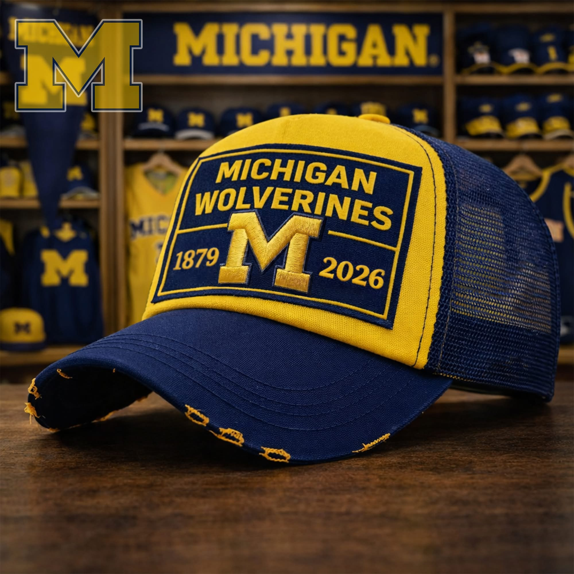 Michigan Wolverines National Championship Trucker Hat March Madness Cap Final Four Gear