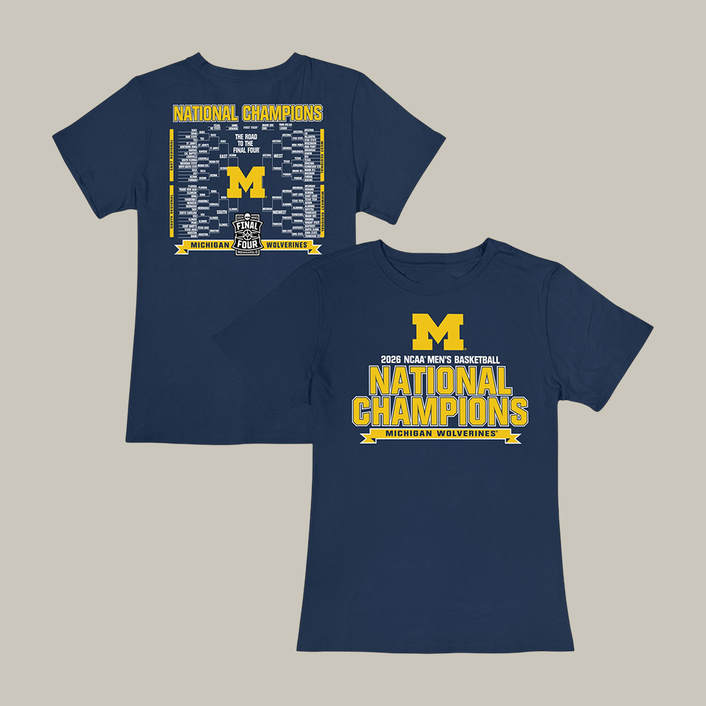 Michigan Wolverines National Championships T-Shirt 2026 NCAA Basketball Clothes Final Four Gear