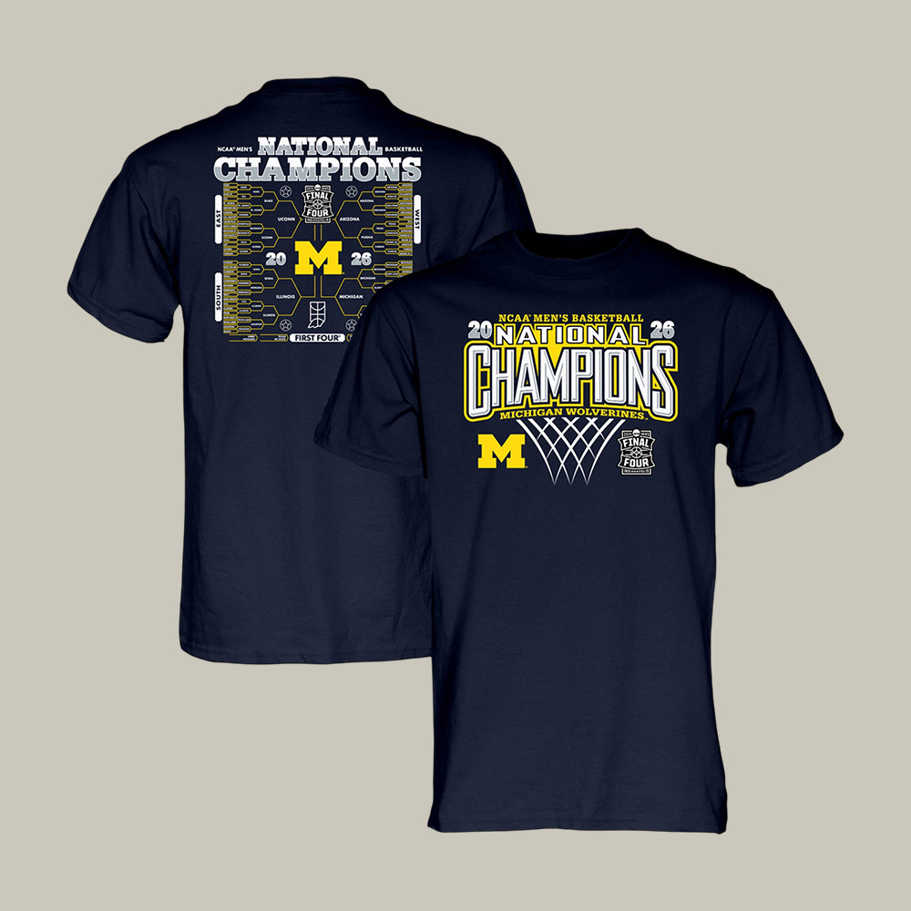 Michigan Wolverines National Championships T-Shirt 2026 NCAA Men's Basketball Shirt