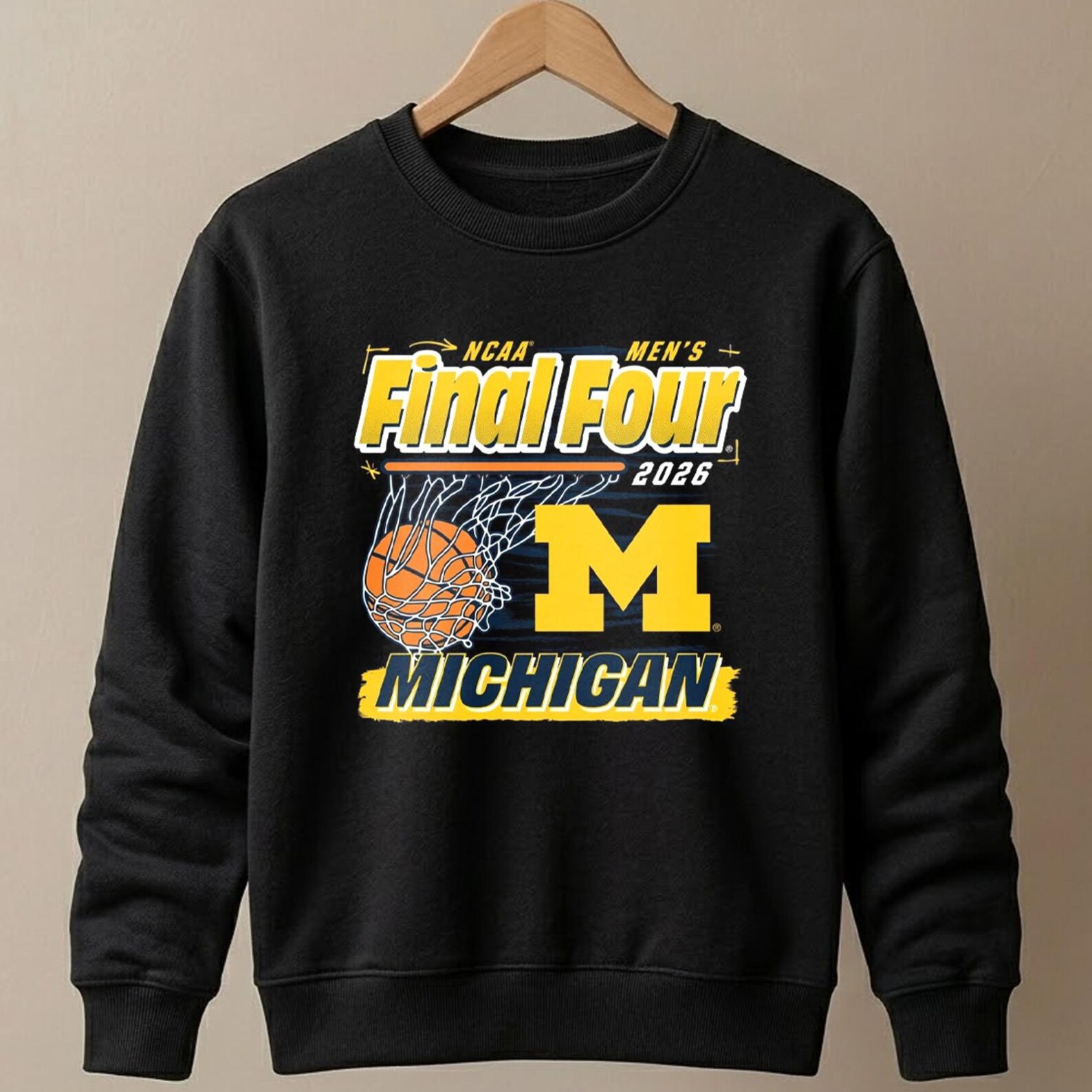 Michigan Wolverines NCAA Final Four 2026 Basketball Fan Tee