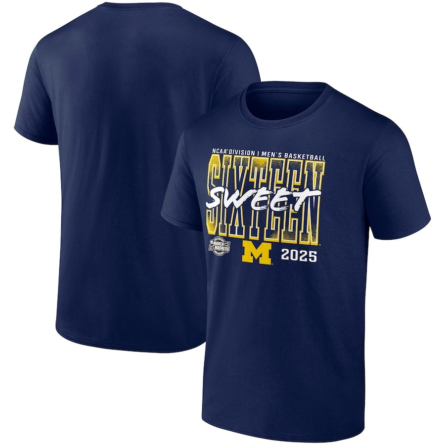 Michigan Wolverines NCAA Men's Basketball 2025 Hoodie Sweet Sixteen March Madness Merch