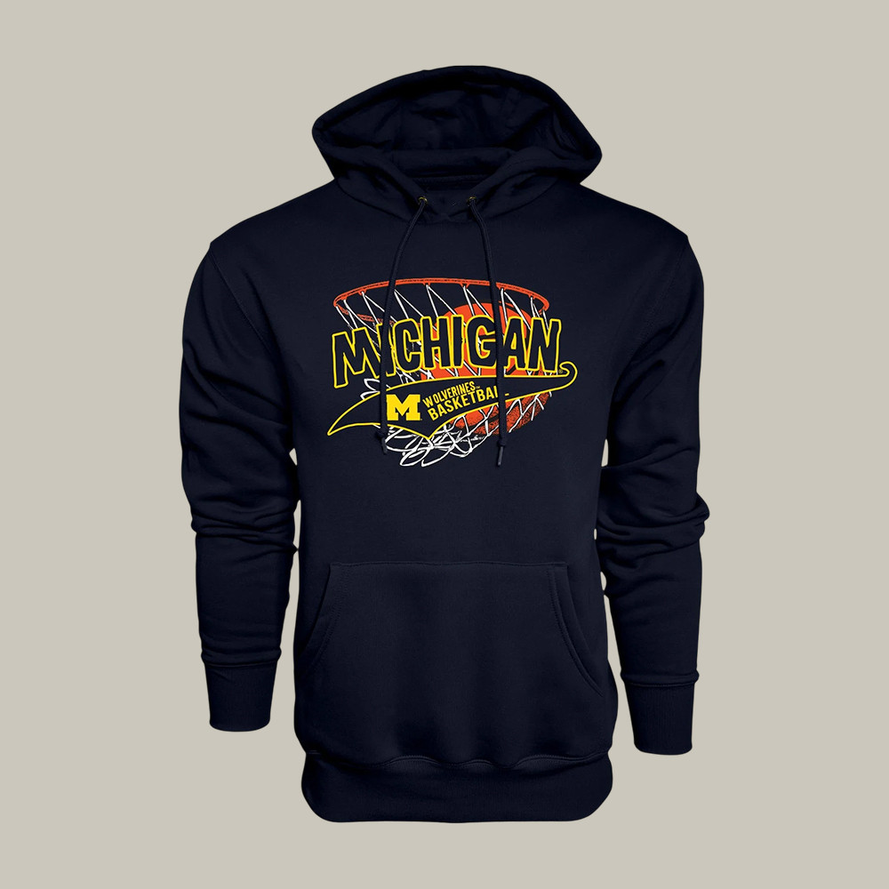 Michigan Wolverines NCAA Men's Basketball Hoodie March Madness Apparel Game Day Gear