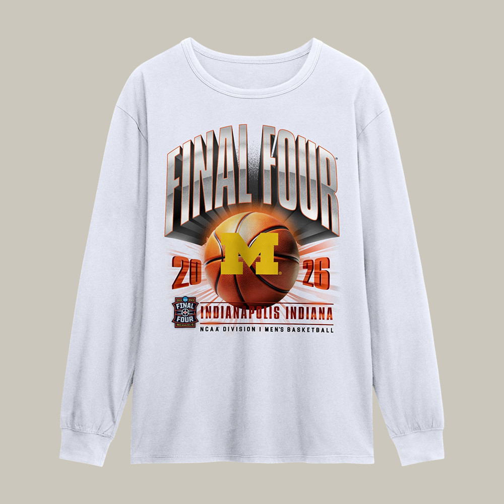 Michigan Wolverines NCAA Men's Basketball Long Sleeve Shirt March Madness Final Four Merch