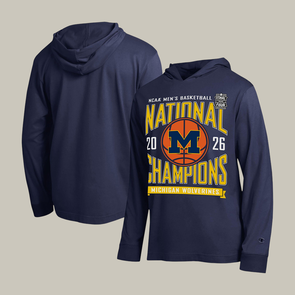 Michigan Wolverines NCAA Men's Basketball National Champions Hoodie Basketball Apparel Fans Gear