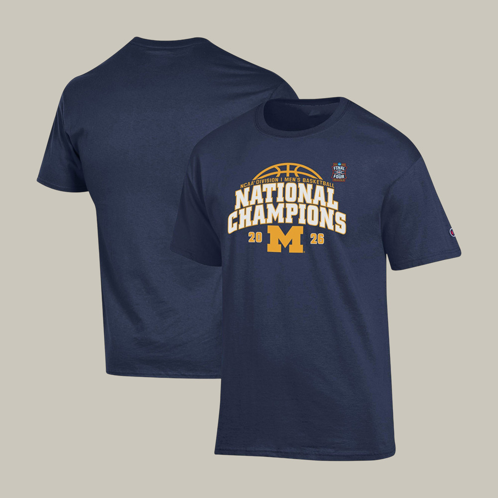 Michigan Wolverines NCAA Men's Basketball National Champions T-Shirt 2026 Final Four Shirt