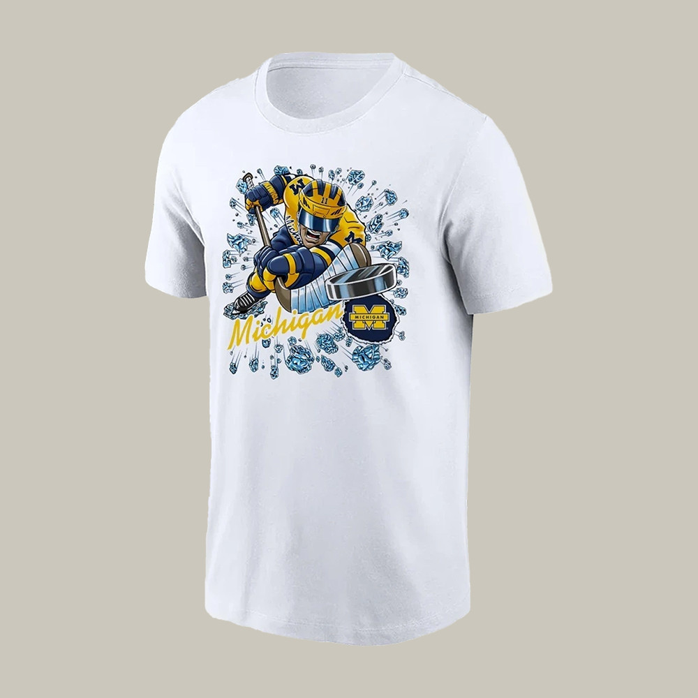 Michigan Wolverines NCAA Men's Hockey Frozen Four T-Shirt National Champions Hockey Shirt