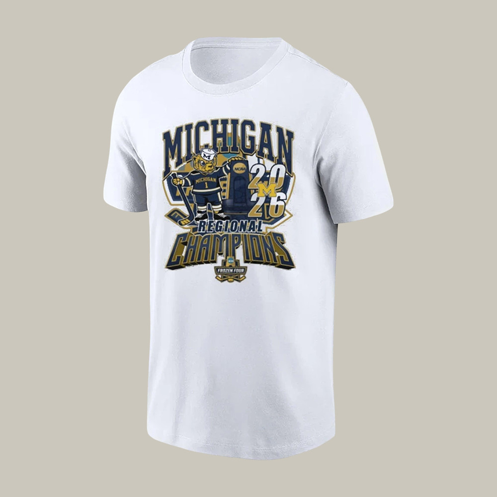 Michigan Wolverines NCAA Men's Hockey Regional Champions T-Shirt Hockey Clothes Present Idea