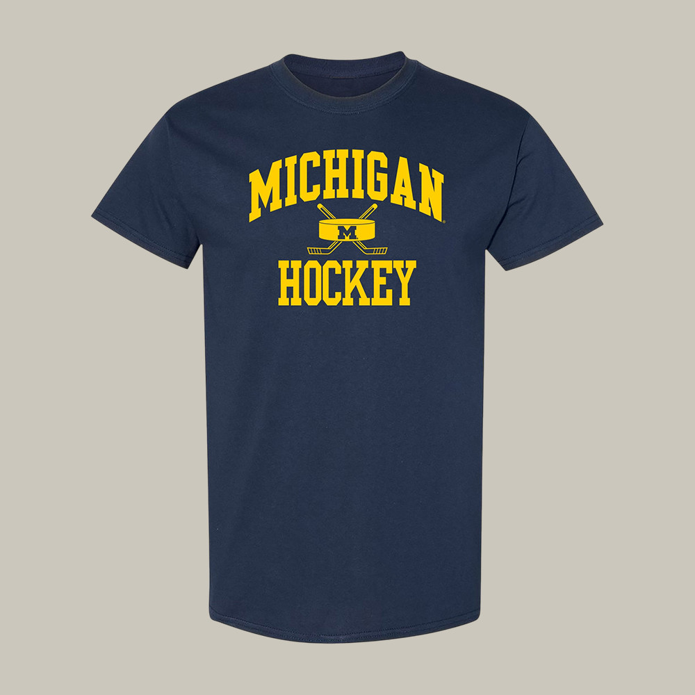 Michigan Wolverines NCAA Men's Ice Hockey T-Shirt Game Day Hockey Clothes Best Fan Gift