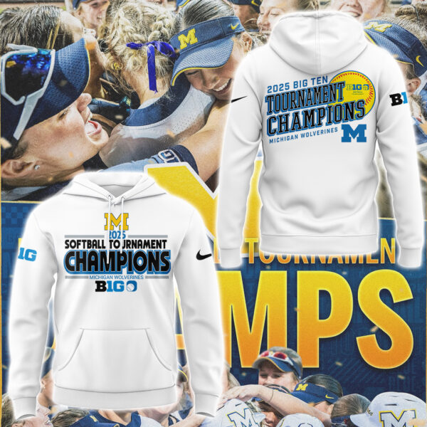 Michigan Wolverines Softball Tournament Champions 2025 Hoodie Softball Fans Gifts