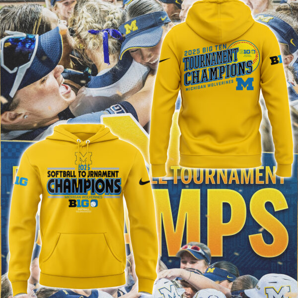 Michigan Wolverines Softball Tournament Champions 2025 Hoodie Unique Baseball Gifts