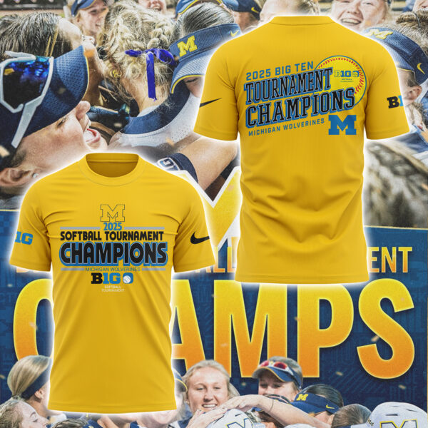 Michigan Wolverines Softball Tournament Champions T-Shirt Gift For Softball Lover