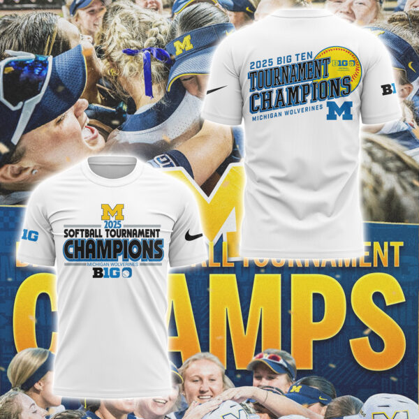 Michigan Wolverines Softball Tournament Champions T-Shirt Softball Father's Day Gifts