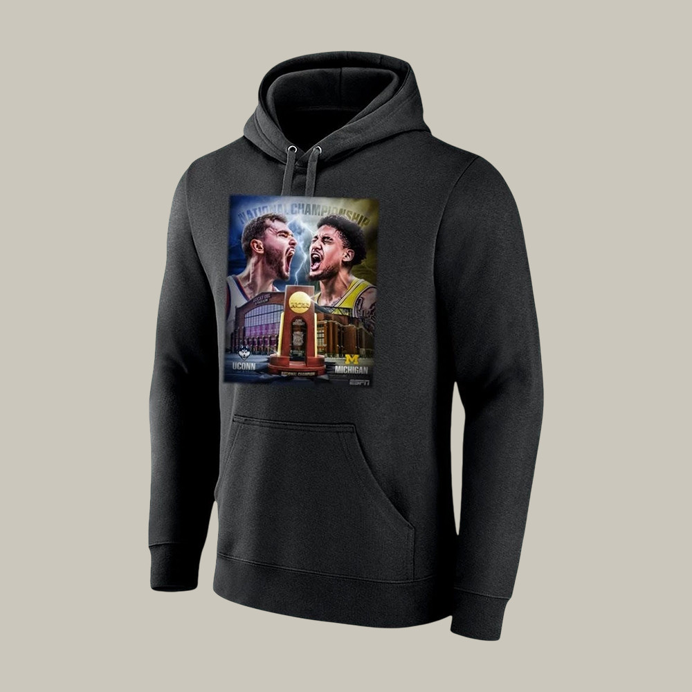 Michigan Wolverines Vs Uconn Huskies Men's Basketball Hoodie National Championship Apparel