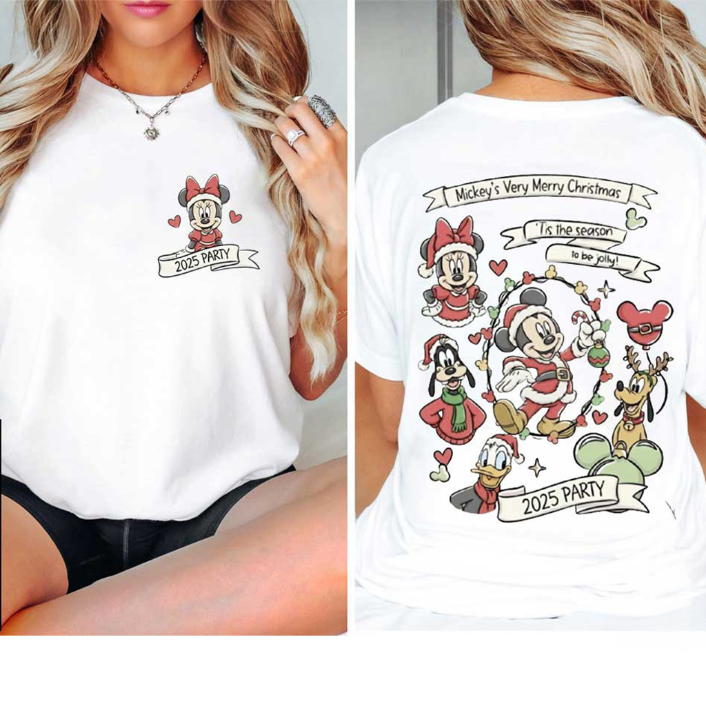 Mickey And Friends Very Merry Christmas 2025 Party Shirt Christmas Gifts For Daughter