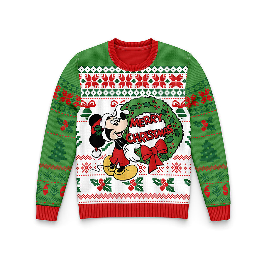 Mickey Mouse Merry Christmas Ugly Xmas Sweater Holiday Jumper Cute Good Christmas Gifts