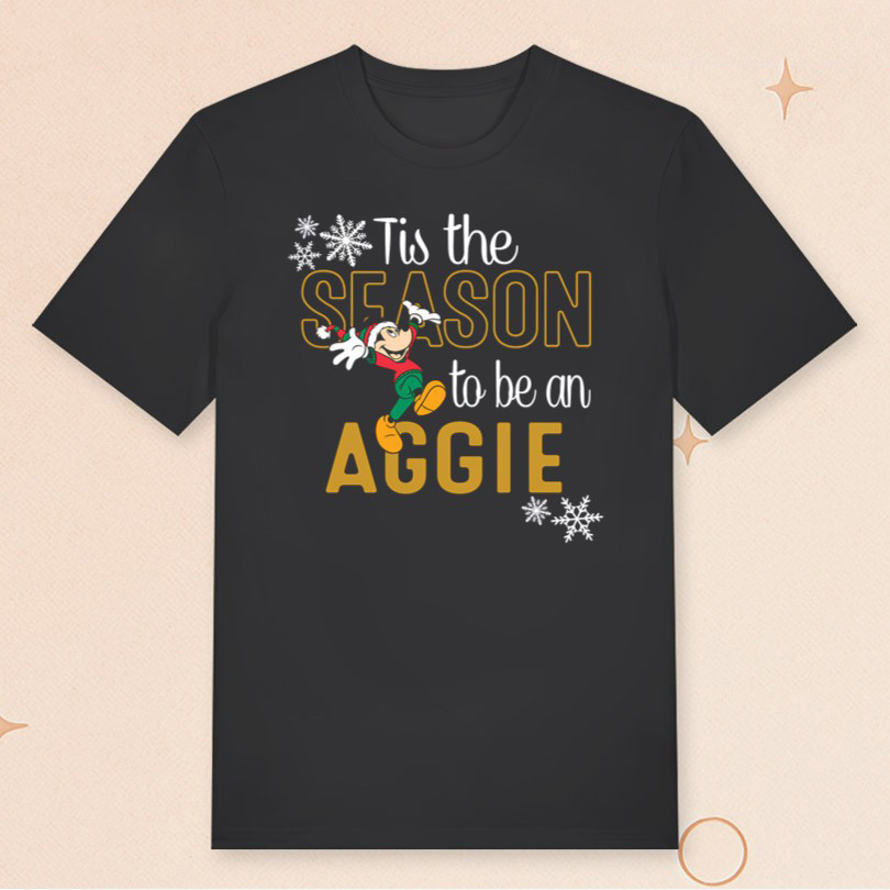 Mickey Mouse Tis The Season To Be An Aggie T-Shirt Christmas Gifts For Wife
