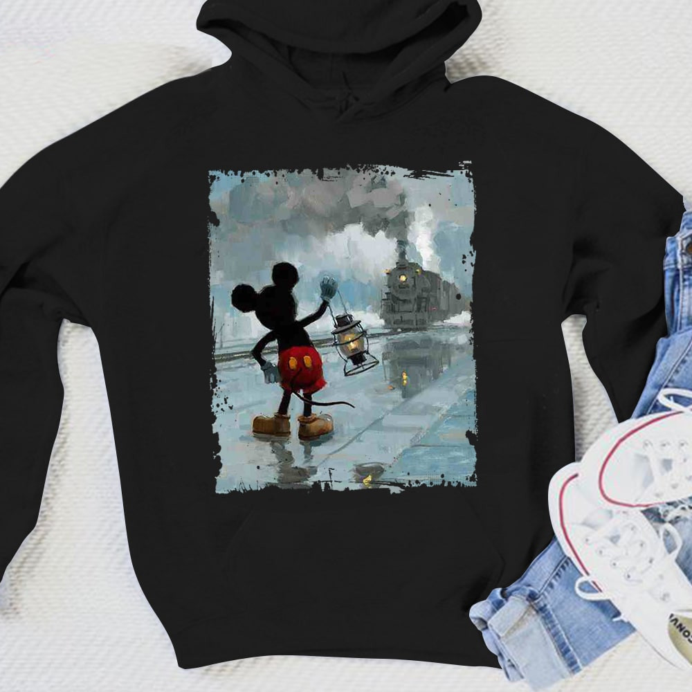 Mickey Mouse Train Hoodie Mouse Lovers Cartoon Hoodie Gifts For Fans